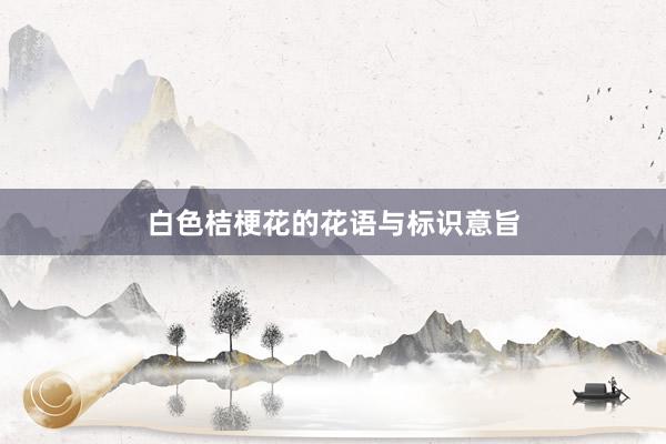 白色桔梗花的花语与标识意旨